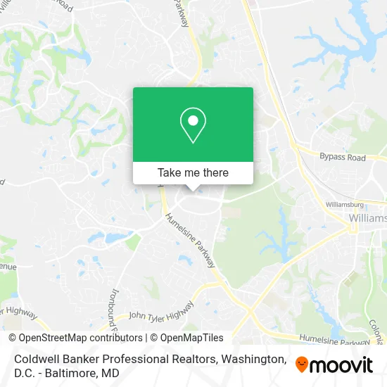 Coldwell Banker Professional Realtors map