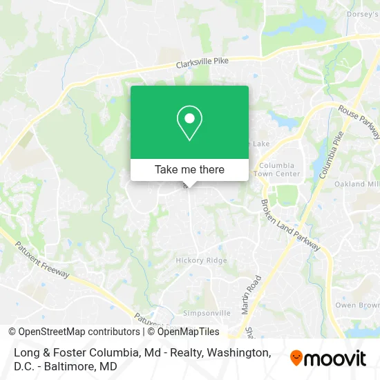 Long & Foster Columbia, Md - Realty map