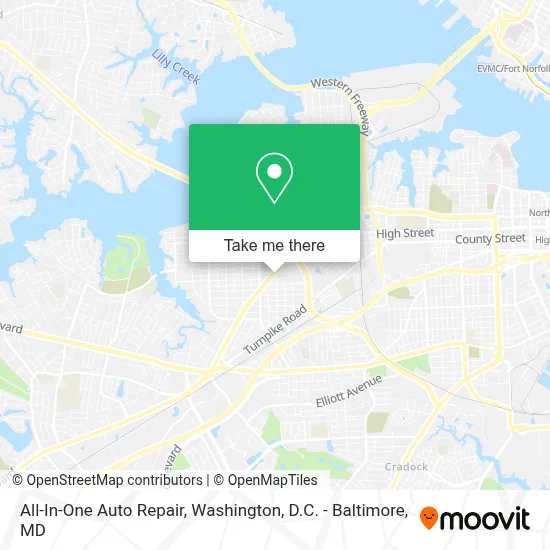 All-In-One Auto Repair map