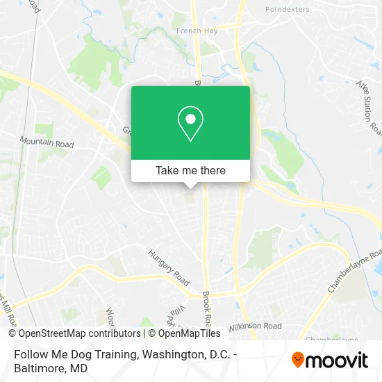 Follow Me Dog Training map
