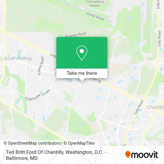Ted Britt Ford Of Chantilly map
