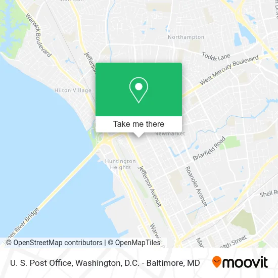 U. S. Post Office map