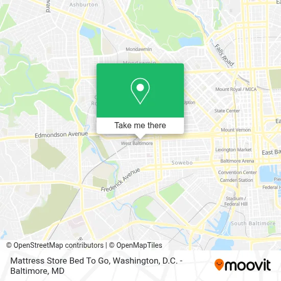 Mattress Store Bed To Go map
