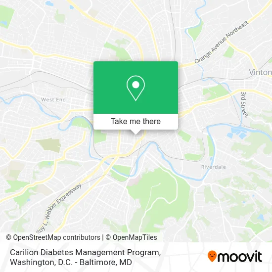 Carilion Diabetes Management Program map