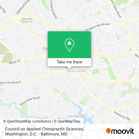 Council on Applied Chiropractic Sciences map
