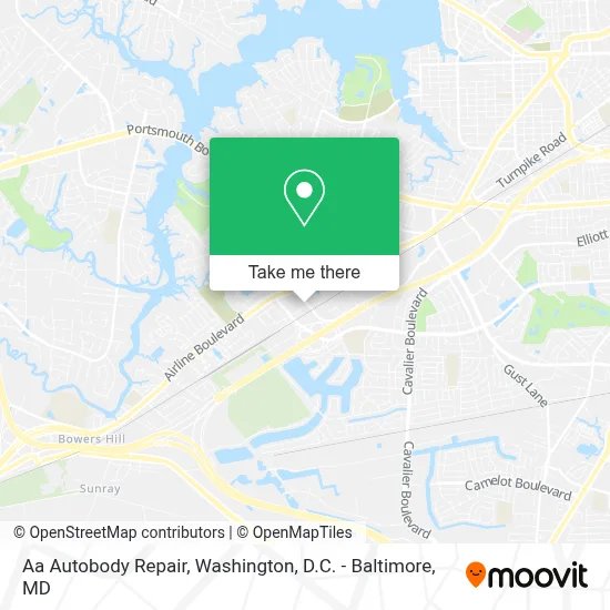 Aa Autobody Repair map