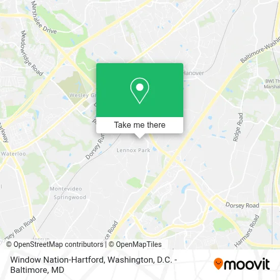 Window Nation-Hartford map