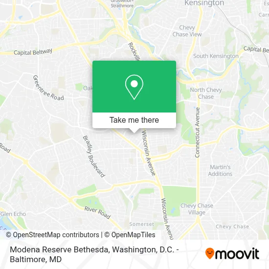 Modena Reserve Bethesda map