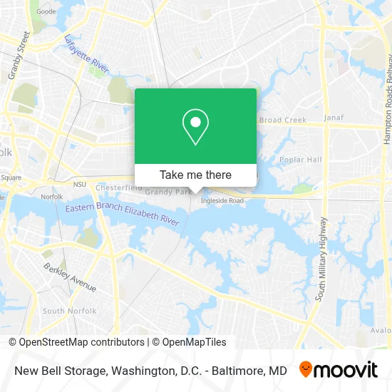 New Bell Storage map