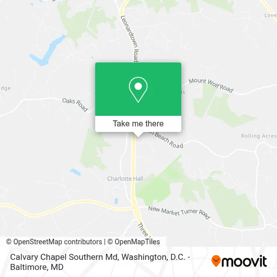 Calvary Chapel Southern Md map