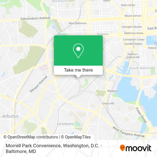 Morrell Park Convenience map
