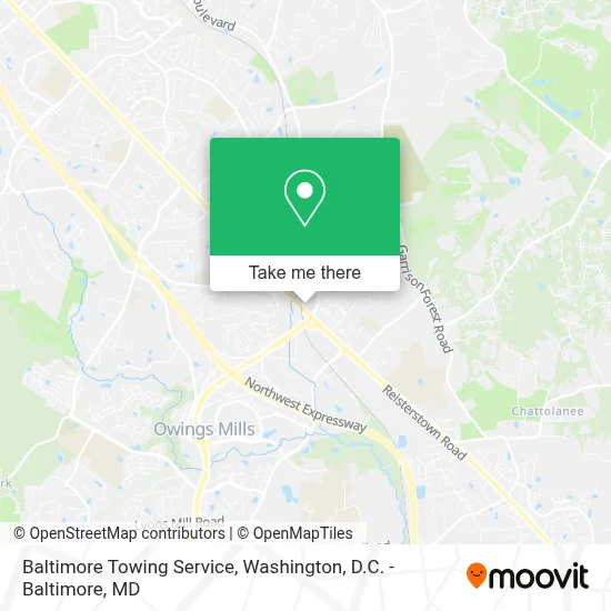 Baltimore Towing Service map