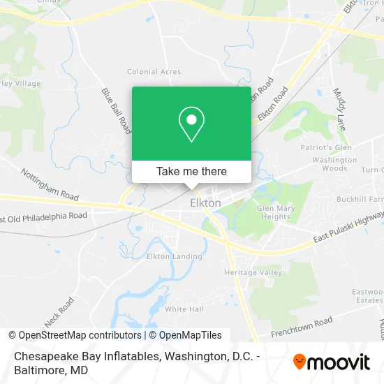 Chesapeake Bay Inflatables map
