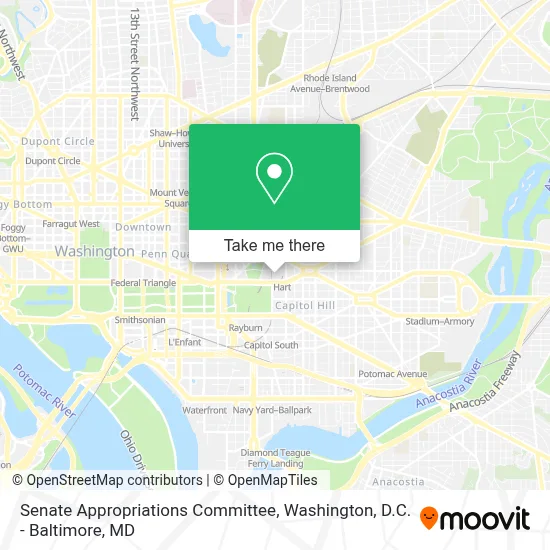 Senate Appropriations Committee map