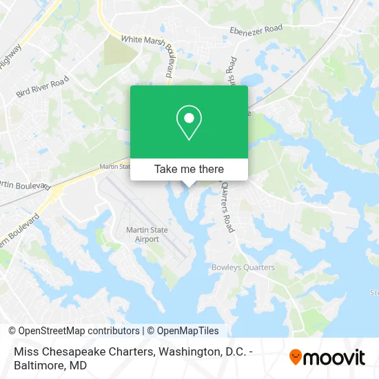 Miss Chesapeake Charters map