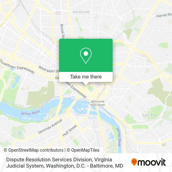 Dispute Resolution Services Division, Virginia Judicial System map