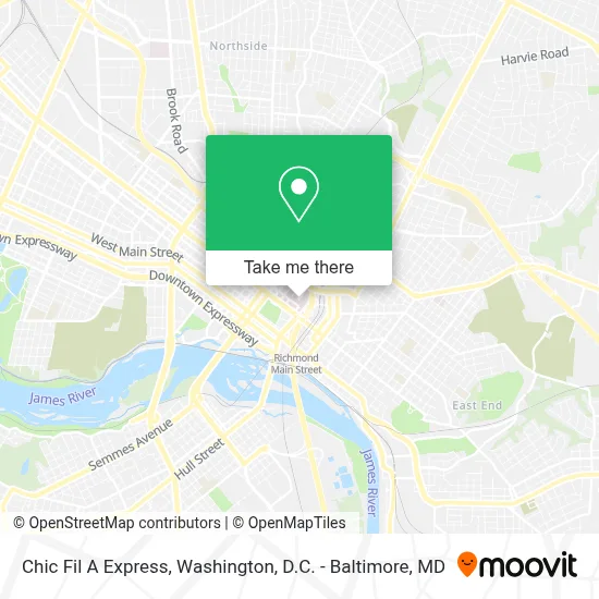 Chic Fil A Express map
