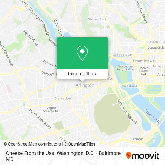 Cheese From the Usa map