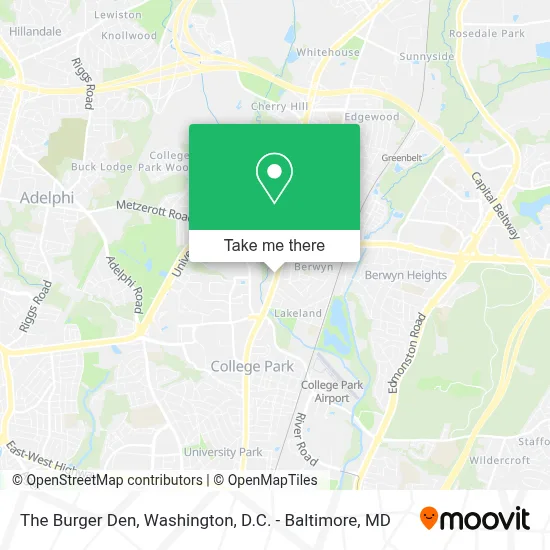 The Burger Den map