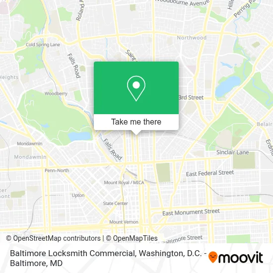Baltimore Locksmith Commercial map