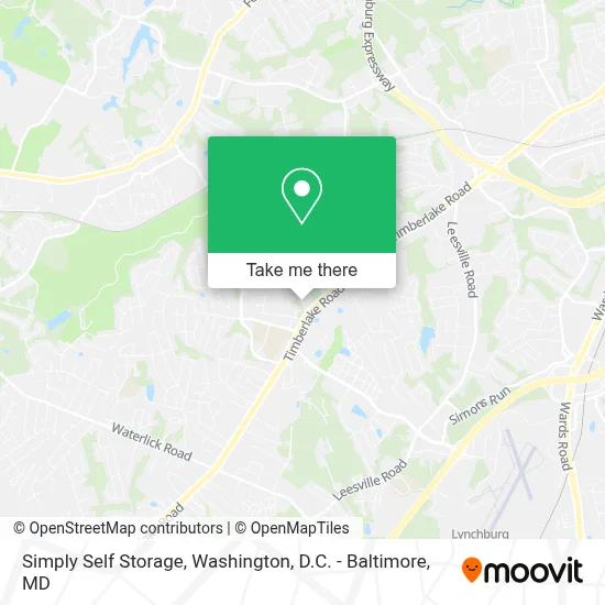 Simply Self Storage map