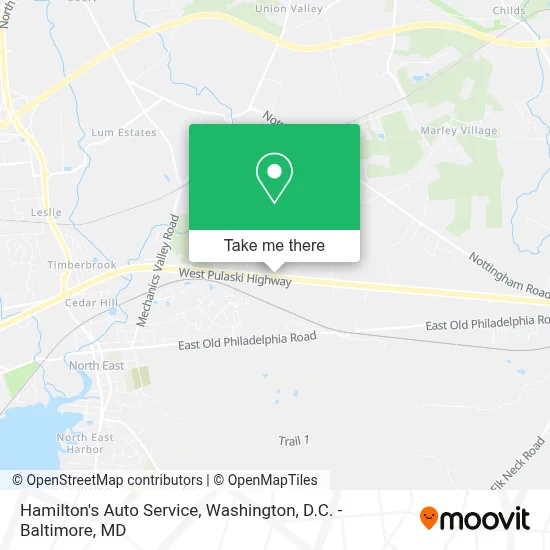 Hamilton's Auto Service map