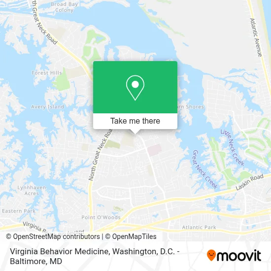 Virginia Behavior Medicine map