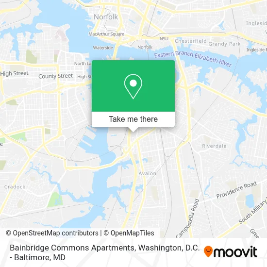 Bainbridge Commons Apartments map