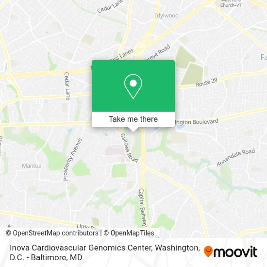 Inova Cardiovascular Genomics Center map