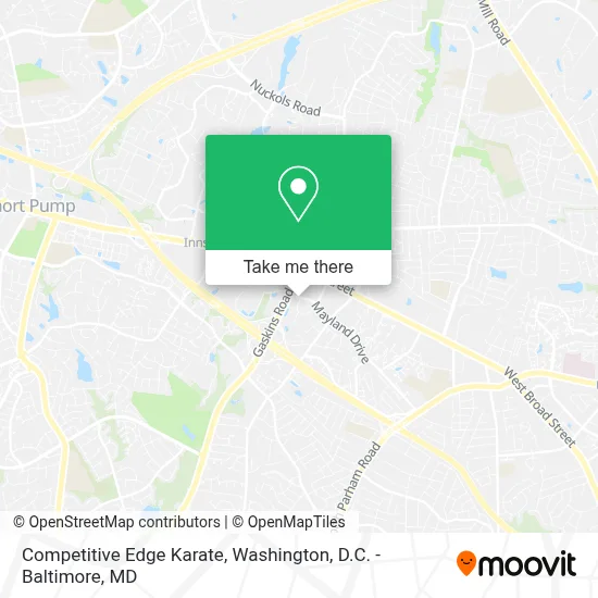 Competitive Edge Karate map