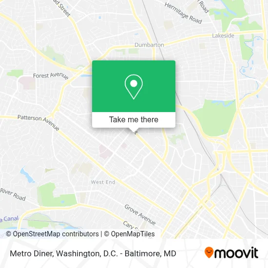 Metro Diner map