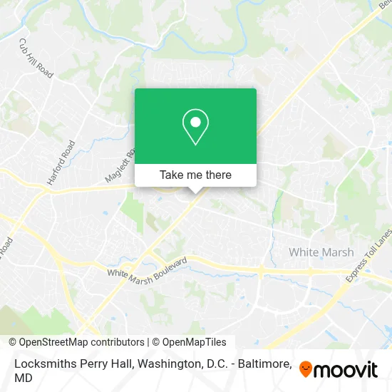 Locksmiths Perry Hall map