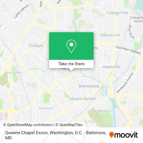 Queens Chapel Exxon map