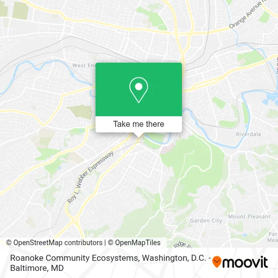 Roanoke Community Ecosystems map
