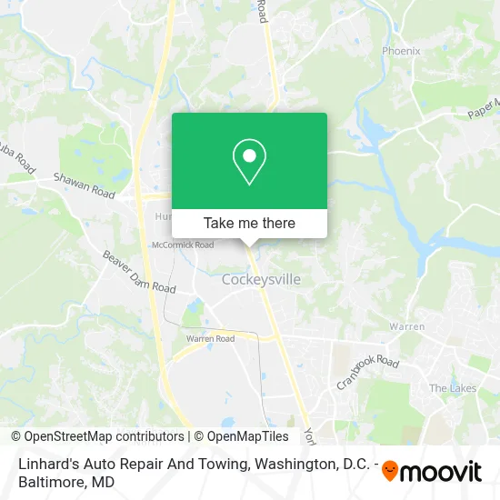 Linhard's Auto Repair And Towing map