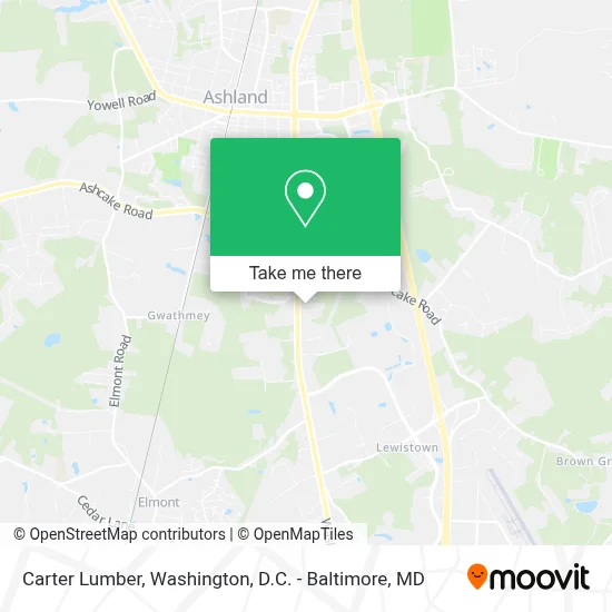 Carter Lumber map