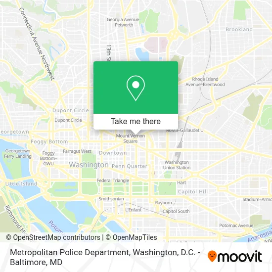 Metropolitan Police Department map