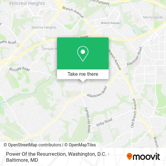 Power Of the Resurrection map
