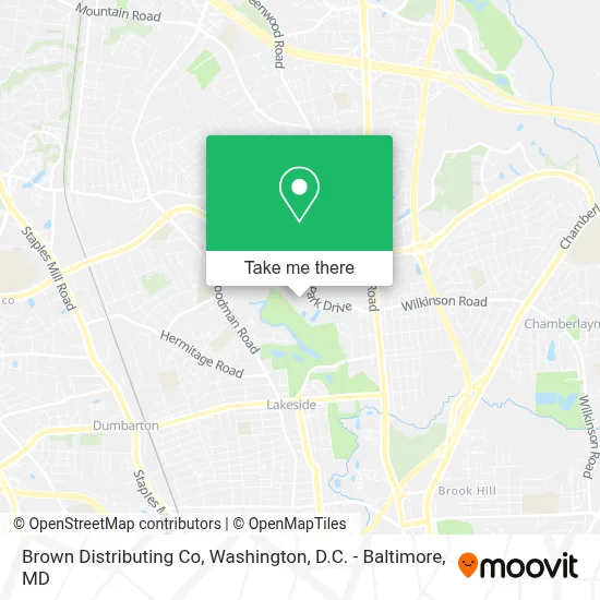 Brown Distributing Co map