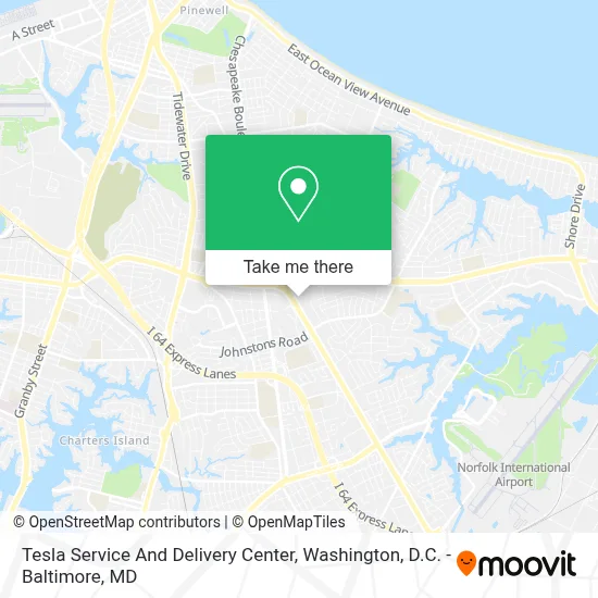 Tesla Service And Delivery Center map