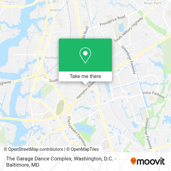 The Garage Dance Complex map