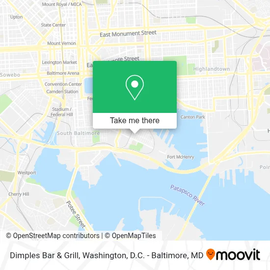 Dimples Bar & Grill map