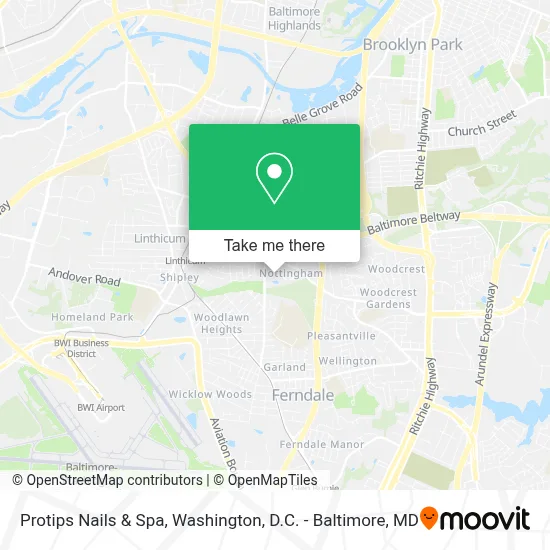 Protips Nails & Spa map