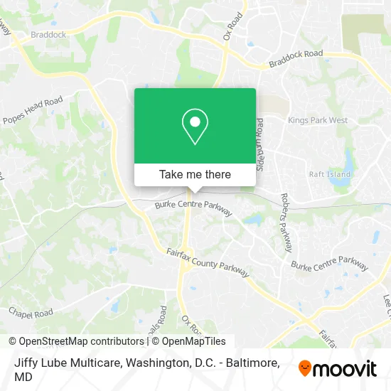 Jiffy Lube Multicare map