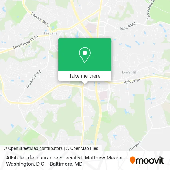 Allstate Life Insurance Specialist: Matthew Meade map