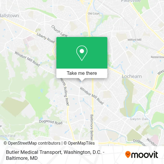 Butler Medical Transport map