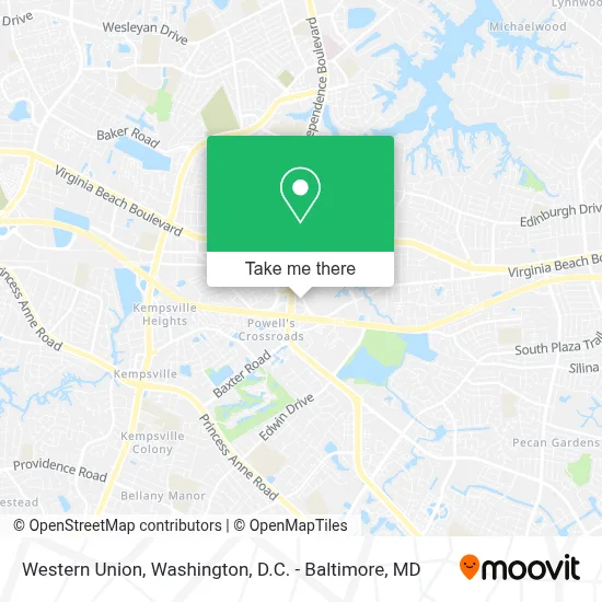 Western Union map