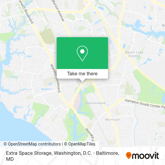 Extra Space Storage map