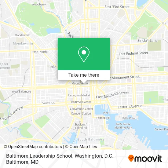 Baltimore Leadership School map
