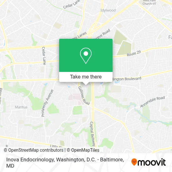 Inova Endocrinology map